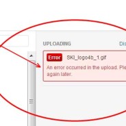 WordPress – An error occurred in the upload. Please try again later